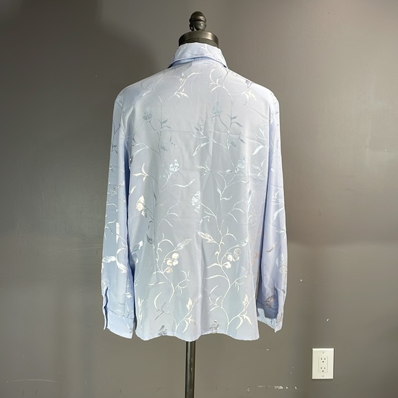 Periwinkle blue blouse size 16 UK (size 12 US) - Picture 4 of 17